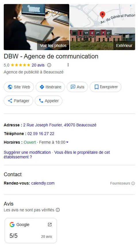 fiche Google My business