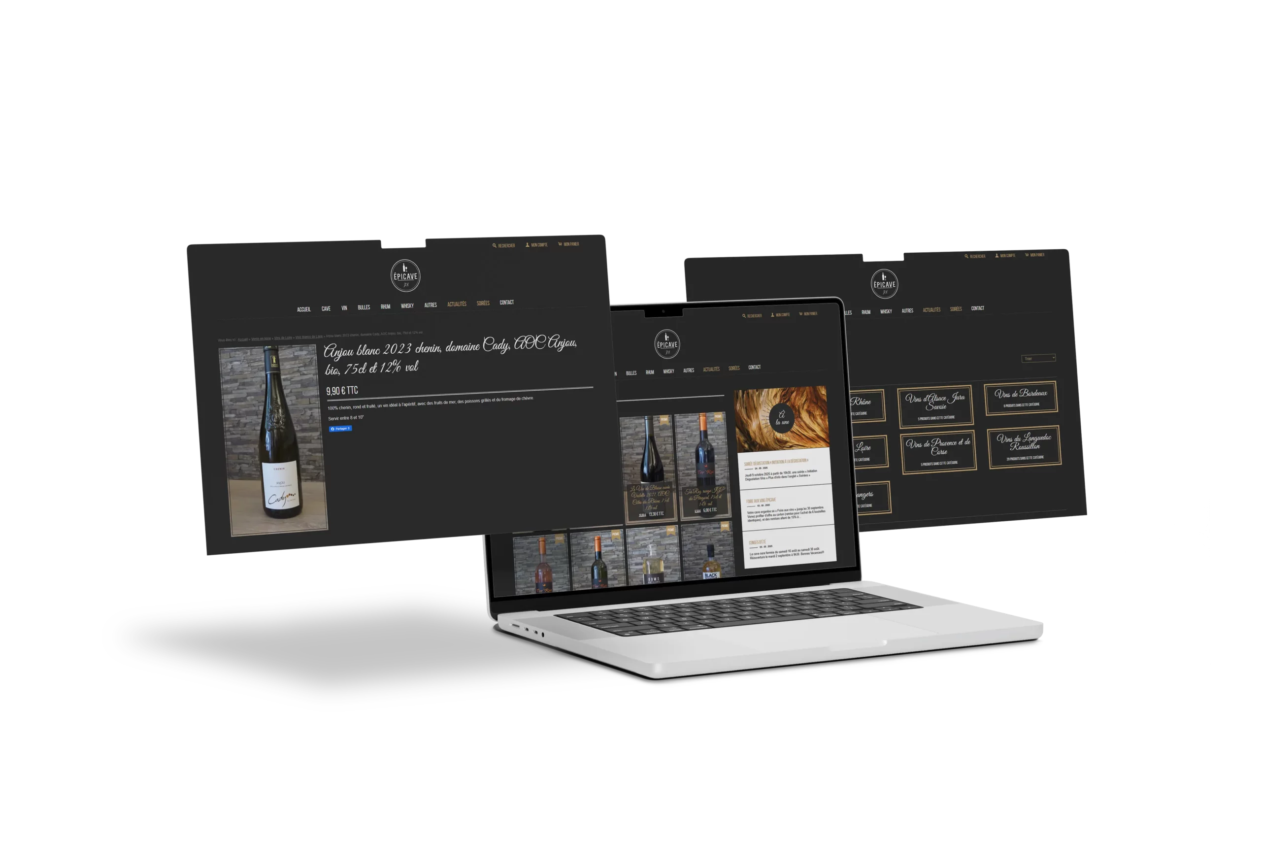 Refonte du site e-commerce Epicave à Angers par l’agence DBW, une boutique en ligne élégante et performante dédiée aux vins et spiritueux.