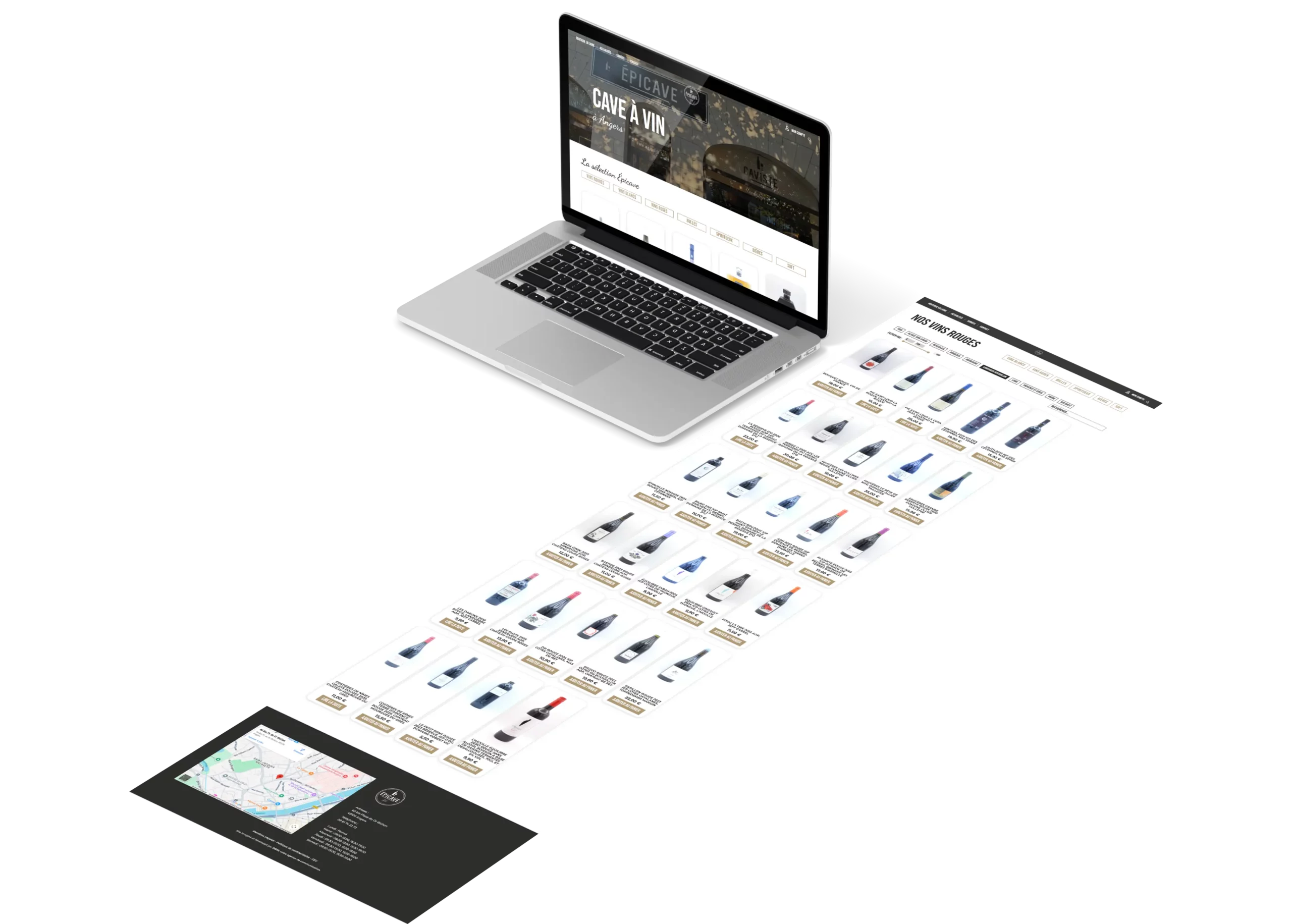 Refonte visuelle et technique du site e-commerce Epicave à Angers, pilotée par l’agence DBW pour valoriser l’univers du vin.
