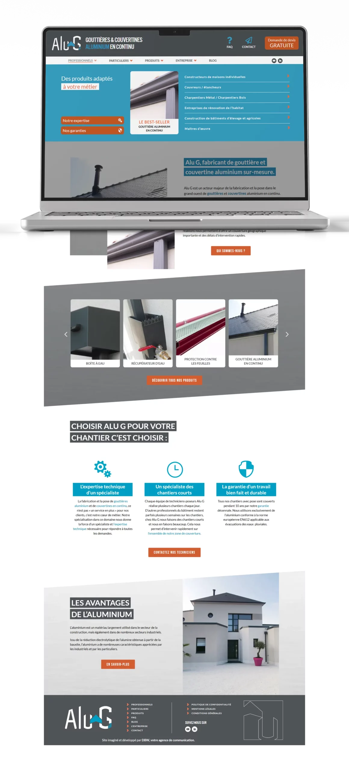 Site internet ALUG conçu par DBW, agence de communication à Angers, pour maximiser les performances techniques et SEO.